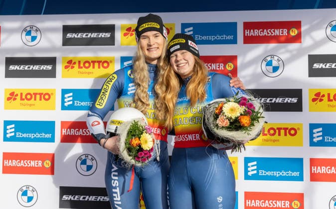 picture: Selina Egle, Lara Michaela Kipp (AUT) 24.01.2026 luge 7. FIL Eberspächer Luge World Cup, LOTTO Thüringen Ice Arena Oberhof, Germany (GER) Women™s Doubles photographer: FIL Michael Kristen *** picture Selina Egle, Lara Michaela Kipp AUT 24 01 2026 luge 7 FIL Eberspächer Luge World Cup, LOTTO Thüringen Ice Arena Oberhof, Germany GER Women™s Doubles photographer FIL Michael Kristen