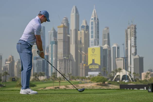Hero Dubai Desert Classic 2026 DUBAI, UAE - JANUARY 24: Rory McIlroy of Northern Ireland in action in the third round of the Hero Dubai Desert Classic 2026 at Emirates Golf Club in Dubai, United Arab Emirates on January 24, 2026. Waleed Zein Anadolu Dubai United Arab Emirates. Editorial use only. Please get in touch for any other usage.  Copyright: x2026xAnadoluxWaleedxZeinx