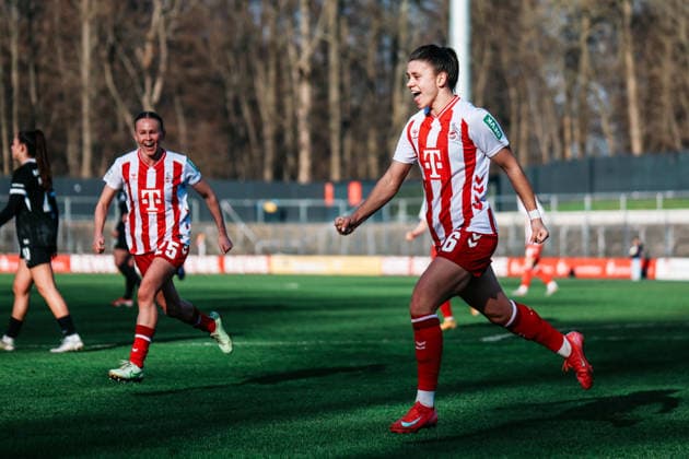 Google Pixel Frauen-Bundesliga: 1.FC Köln- SC Freiburg; 24.01.2026 Martyna Wiankowska (1. FC Köln, 26) jubelt zum 1:0 Google Pixel Frauen-Bundesliga: 1.FC Köln- SC Freiburg: Köln, Franz-Kremer-Stadion ;24.01.2025 DFB REGULATIONS PROHIBIT ANY USE OF PHOTOGRAPHS AS IMAGE SEQUENCES AND OR QUASI-VIDEO. Copyright: xBEAUTIFULxSPORTS Freisenx