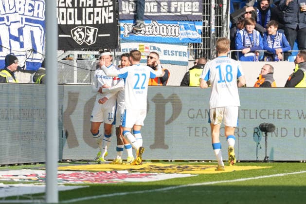 2. Bundesliga, Karlsruher SC vs Hertha BSC, 24.01.2026 Torjubel zum 1:1 durch Fabian Reese (Hertha BSC, 11) 2. Bundesliga, Karlsruher SC vs Hertha BSC, BBBank Wildpark Karlsruhe, 24.01.2026 DFB DFL REGULATIONS PROHIBIT ANY USE OF PHOTOGRAPHS AS IMAGE SEQUENCES AND OR QUASI-VIDEO.