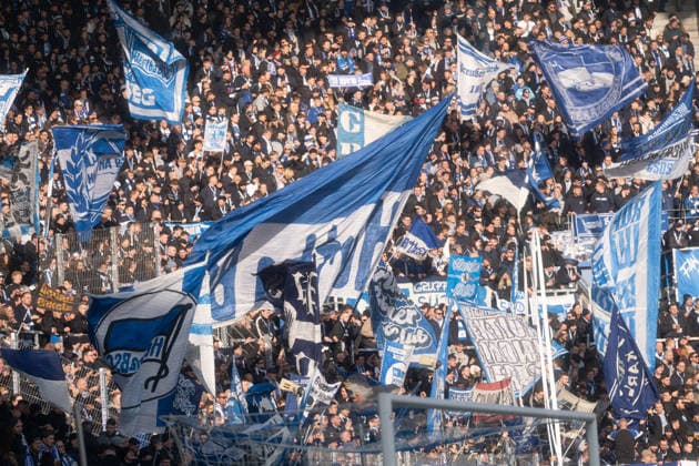 24.01.2026, xhfmx, Fussball 2.Bundesliga, Karlsruher SC - Hertha BSC Berlin Hertha Block (DFL DFB REGULATIONS PROHIBIT ANY USE OF PHOTOGRAPHS as IMAGE SEQUENCES and or QUASI-VIDEO) Karlsruhe