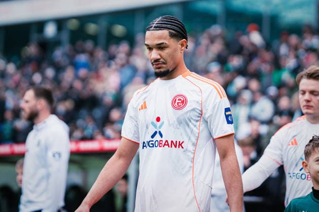 2. Bundesliga: Hannover 96 vs. Fortuna Düsseldorf, 24.01.2026 Tan-Kenneth Jerico Schmidt (Fortuna Düsseldorf, 4) beim Einlauf; Fußball, 2. Bundesliga, 19. Spieltag: Hannover 96 vs. Fortuna Düsseldorf am 24.01.2026 in der Heinz von Heiden Arena, Hannover DFL REGULATIONS PROHIBIT ANY USE OF PHOTOGRAPHS AS IMAGE SEQUENCES AND OR QUASI-VIDEO.