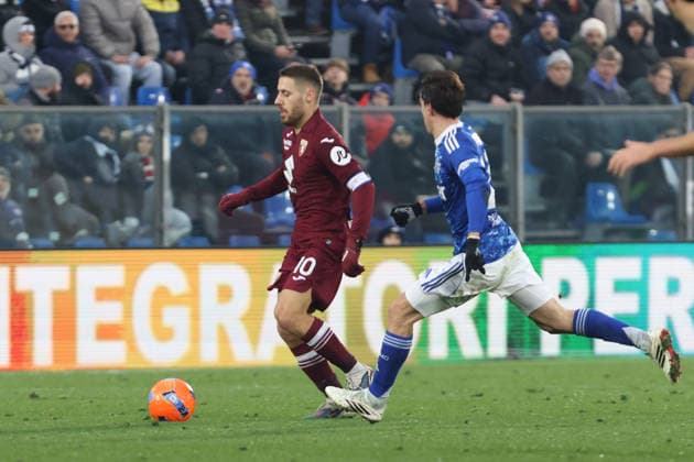 ComoÕs TorinoÕs Nikola Vlasic during the Serie A soccer match between Como and Torino at the Giuseppe Sinigaglia stadium in Como, north Italy - January 24, 2026 - Soccer.  Copyright: xAntonioxSaiai LaPressex