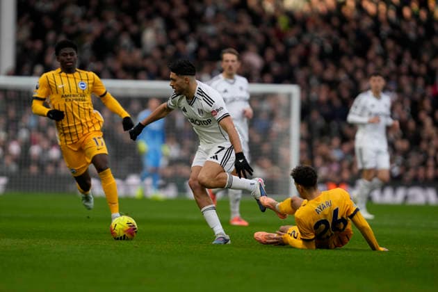 Fulham v Brighton and Hove Albion, Premier League Fulham forward Raul Jimenez (7) on the ball during the Premier League match between Fulham and Brighton and Hove Albion at Craven Cottage, London, UK on 24 January 2026. London Craven Cottage Greater London UK Editorial use only DataCo restrictions apply See www.football-dataco.com , Copyright: xStephenxFlynnx PSI-23616-0051