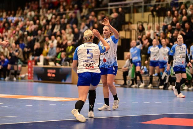 Handball I Frauen I Saison 2025-2026 I 14. HBF I 1. Spieltag I Buxtehuder SV - Union Neckarsulm I 24.01.2026 Hinkelmann Kim Lara (5, Neckarsulmer Sport-Union) Gudmestad Angunn (7, Neckarsulmer Sport-Union) Buxtehude Halle Nord Niedersachsen Deutschland Copyright: xLobeca FelixxSchlikisx