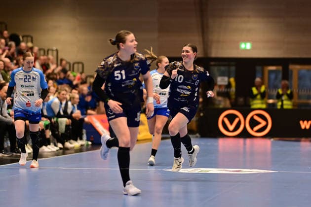 Handball I Frauen I Saison 2025-2026 I 14. HBF I 1. Spieltag I Buxtehuder SV - Union Neckarsulm I 24.01.2026 Jubel, Begeisterung, Enthusiasmus, Euphorie, Freude, Glücksgefühl, Heiterkeit bei: Anika Hampel (10, Buxtehuder Sportverein) Buxtehude Halle Nord Niedersachsen Deutschland Copyright: xLobeca FelixxSchlikisx