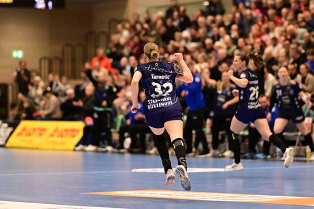 Handball I Frauen I Saison 2025-2026 I 14. HBF I 1. Spieltag I Buxtehuder SV - Union Neckarsulm I 24.01.2026 Jubel, Begeisterung, Enthusiasmus, Euphorie, Freude, Glücksgefühl, Heiterkeit bei: Isa Ternede (32, Buxtehuder Sportverein) Buxtehude Halle Nord Niedersachsen Deutschland Copyright: xLobeca FelixxSchlikisx