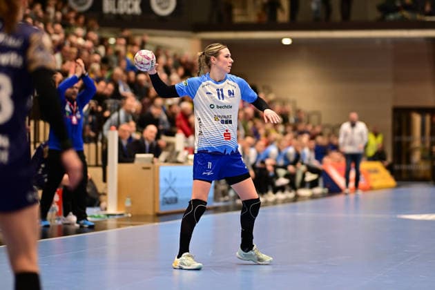 Handball I Frauen I Saison 2025-2026 I 14. HBF I 1. Spieltag I Buxtehuder SV - Union Neckarsulm I 24.01.2026 Bruggeman Annefleur (11, Neckarsulmer Sport-Union) Buxtehude Halle Nord Niedersachsen Deutschland Copyright: xLobeca FelixxSchlikisx