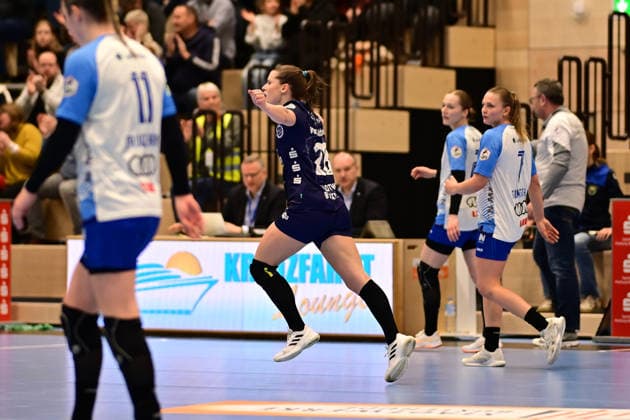 Handball I Frauen I Saison 2025-2026 I 14. HBF I 1. Spieltag I Buxtehuder SV - Union Neckarsulm I 24.01.2026 Jubel, Begeisterung, Enthusiasmus, Euphorie, Freude, Glücksgefühl, Heiterkeit bei: Teresa von Prittwitz (28, Buxtehuder Sportverein) Buxtehude Halle Nord Niedersachsen Deutschland Copyright: xLobeca FelixxSchlikisx