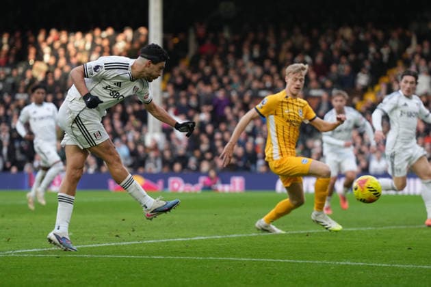 Fulham v Brighton and Hove Albion, Premier League Fulham forward Raul Jimenez (7) runs shoots at goal during the Premier League match between Fulham and Brighton and Hove Albion at Craven Cottage, London, UK on 24 January 2026. London Craven Cottage Greater London UK Editorial use only DataCo restrictions apply See www.football-dataco.com , Copyright: xStephenxFlynnx PSI-23616-0066