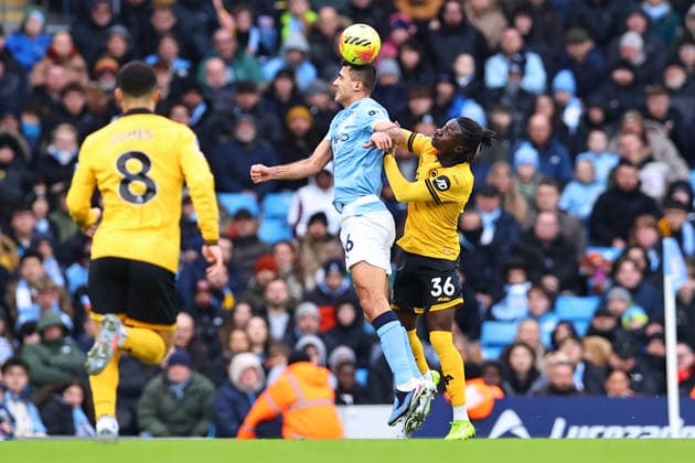 Manchester City v Wolverhampton Wanderers, Premier League Rodri of Manchester City heads the ball during the Manchester City v Wolverhampton Wanderers Premier League match at the Etihad Stadium, Manchester, England on 24 January 2026 Credit: Ryan Crockett Every Second Media Editorial use only. All images are copyright Every Second Media Limited. No images may be reproduced without prior permission. All rights reserved. Premier League and Football League images are subject to licensing agreements with Football DataCo Limited. see https: www.football-dataco.com Copyright: xIMAGO EveryxSecondxMediax ESM-1769-0039 RyanxCrockettx xEveryxSecondxMediax