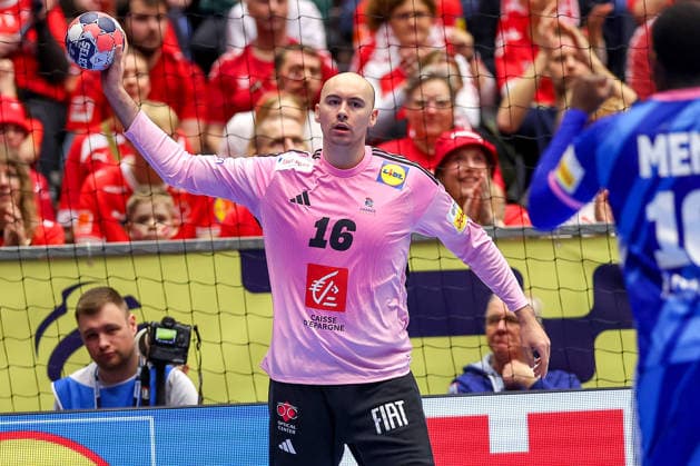 24.01.2026, Handball, Men s EHF EURO 2026, Frankreich - Portugal, Jyske Bank Boxen in Herning, Dänemark, Main Round: Charles Bolzinger (France 16) Dänemark