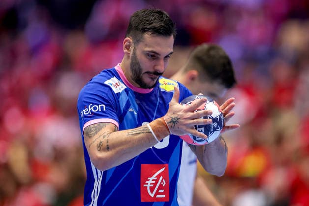 24.01.2026, Handball, Men s EHF EURO 2026, Frankreich - Portugal, Jyske Bank Boxen in Herning, Dänemark, Main Round: Hugo Descat (France 25) Dänemark