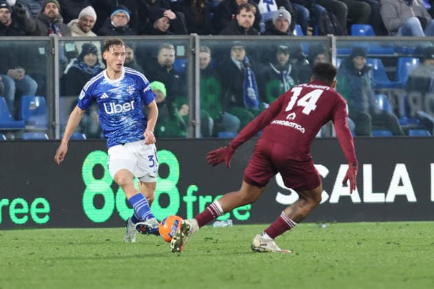 ComoÕs ComoÕs Mergim Voivoda during the Serie A soccer match between Como and Torino at the Giuseppe Sinigaglia stadium in Como, north Italy - January 24, 2026 - Soccer.  Copyright: xAntonioxSaiai LaPressex