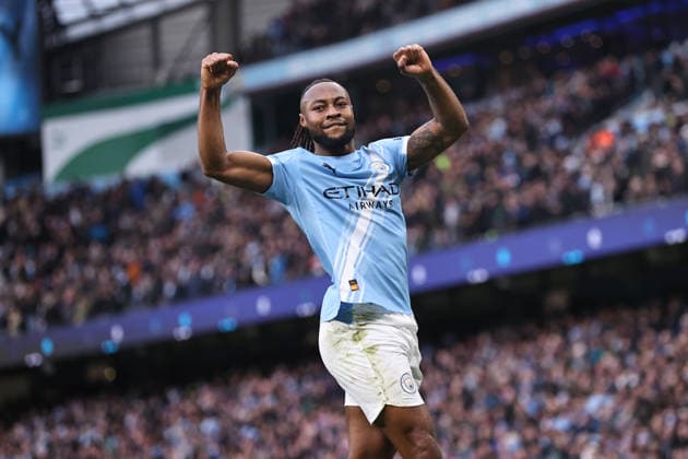 Manchester City v Wolverhampton Wanderers, Premier League Antoine Semenyo of Manchester City celebrates his goal making it 2-0 just before half time during the Manchester City v Wolverhampton Wanderers Premier League match at the Etihad Stadium, Manchester, England on 24 January 2026 Credit: Ryan Crockett Every Second Media Editorial use only. All images are copyright Every Second Media Limited. No images may be reproduced without prior permission. All rights reserved. Premier League and Football League images are subject to licensing agreements with Football DataCo Limited. see https: www.football-dataco.com Copyright: xIMAGO EveryxSecondxMediax ESM-1769-0080 RyanxCrockettx xEveryxSecondxMediax