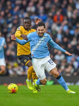 Manchester City v Wolverhampton Wanderers Premier League Rayan Cherki of Manchester City during the Premier League match at the Etihad Stadium, Manchester 24 01 2026 UK Newspapers OUT Copyright: xKarlxVallantinex FIL-22858-0056