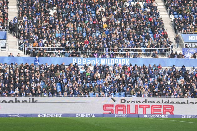 2. Bundesliga, Karlsruher SC vs Hertha BSC, 24.01.2026 BBBank Wildpark Tribüne 2. Bundesliga, Karlsruher SC vs Hertha BSC, BBBank Wildpark Karlsruhe, 24.01.2026 DFB DFL REGULATIONS PROHIBIT ANY USE OF PHOTOGRAPHS AS IMAGE SEQUENCES AND OR QUASI-VIDEO.