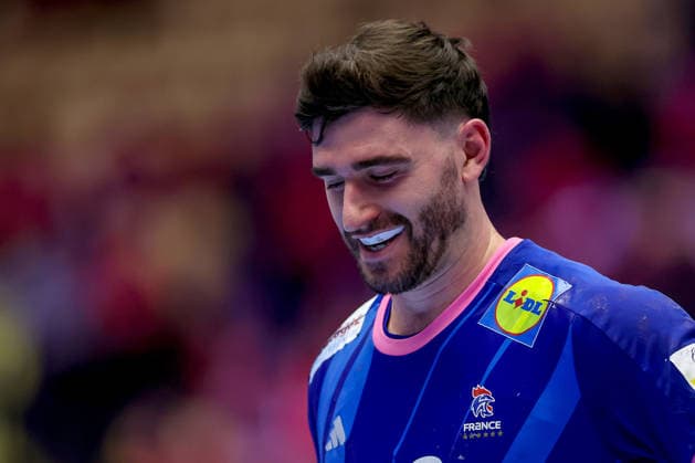 24.01.2026, Handball, Men s EHF EURO 2026, Frankreich - Portugal, Jyske Bank Boxen in Herning, Dänemark, Main Round: Ludovic Fabregas (France 23) Dänemark