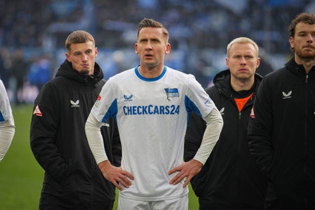 Deutschland, Fußball, 2 Bundesliga, Saison 2025 2026, Karlsruher SC vs. Herta BSC BBBank Wildpark (Karlsruhe): Paul Seguin (Hertha BSC, 30) Karlsruhe BBBank Wildpark Baden-Württemberg Deutschland