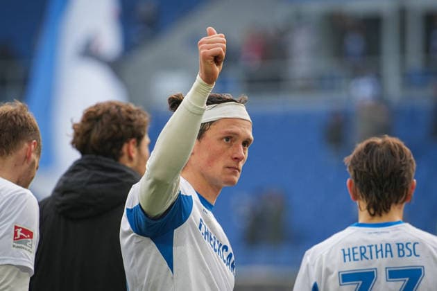 Deutschland, Fußball, 2 Bundesliga, Saison 2025 2026, Karlsruher SC vs. Herta BSC BBBank Wildpark (Karlsruhe): Fabian Reese (Hertha BSC, 11) Karlsruhe BBBank Wildpark Baden-Württemberg Deutschland