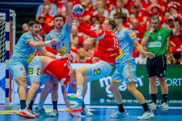 Handball European Championship 2026 Spain Denmark Herning, Denmark 20260124 Denmark s Mathias Gidsel during the European Championship handball match between Spain and Denmark at the Boxen arena in Herning Photo Stian Lysberg Solum NTB Herning Denmark EDITORIAL USE ONLY RESTRICTED USE FOR BETTING COMPANIES  Copyright: xStianxLysbergxSolumx xNTBx