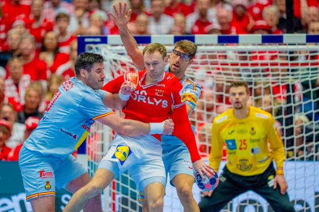 Handball European Championship 2026 Spain Denmark Herning, Denmark 20260124 Denmark s Mathias Gidsel during the European Championship handball match between Spain and Denmark at the Boxen arena in Herning Photo Stian Lysberg Solum NTB Herning Denmark EDITORIAL USE ONLY RESTRICTED USE FOR BETTING COMPANIES  Copyright: xStianxLysbergxSolumx xNTBx