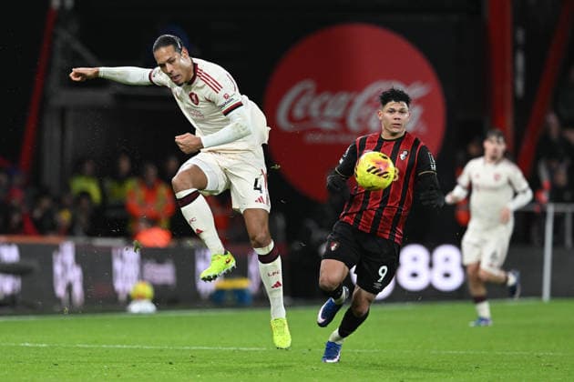 Bournemouth v Liverpool, Premier League Virgil van Dijk (4) of Liverpool on the attack during the Premier League match between Bournemouth and Liverpool at the Vitality Stadium, Bournemouth, UK on 24 January 2026. Bournemouth Vitality Stadium Dorset UK Editorial use only DataCo restrictions apply See www.football-dataco.com , Copyright: xGrahamxHuntx PSI-23639-0062