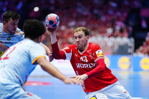 Simon Pytlick (Daenemark, 43) DEN, Spanien vs. Daenemark, Handball, EHF Europameisterschaft 2026, Hauptrunde, Spieltag 2, 24.01.2026 DEN, Spanien vs. Daenemark, Handball, EHF Europameisterschaft 2026, Hauptrunde, Spieltag 2, 24.01.2026 Herning Copyright: xEibner-Pressefoto MarcelxvonxFehrnx EP_MFN