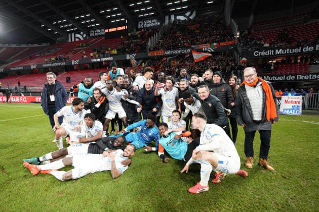 Stade Rennais FC v FC Lorient - Ligue 1 McDonald s 2025 2026 Equipe de football de Lorient FCL during the Ligue 1 McDonald s match between Rennes and Lorient at Roazhon Park on January 24, 2026 in Rennes, France. Rennes France  Copyright: xFEPx 776348264