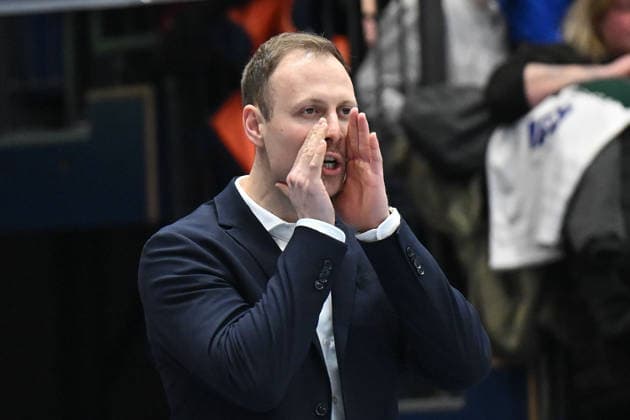 Jacques Schneider (Trier, Head-Coach), Syntainics MBC vs. Vet-Concept Gladiators Trier, Basketball, 1. Bundesliga, Maenner, 17. Spieltag Hauptrunde, Saison 2025 26, 24.01.2026. Weißenfels Stadthalle Sachsen-Anhalt Deutschland