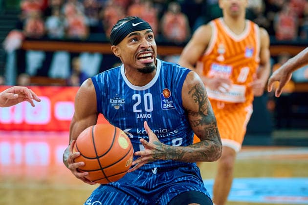 Michael Weathers (MLP Academics Heidelberg, 20) GER, ratiopharm ulm vs. MLP Academics Heidelberg, Basketball, 17. Spieltag, EasyCredit Bundesliga, Spielzeit 2025 2026, 24.01.2026 GER, ratiopharm ulm vs. MLP Academics Heidelberg, Basketball, 17. Spieltag, EasyCredit Bundesliga, Spielzeit 2025 2026, 24.01.2026 Neu-Ulm Copyright: xEibner-Pressefoto GeraldxOelze-dexStoppanyx EP_ODS