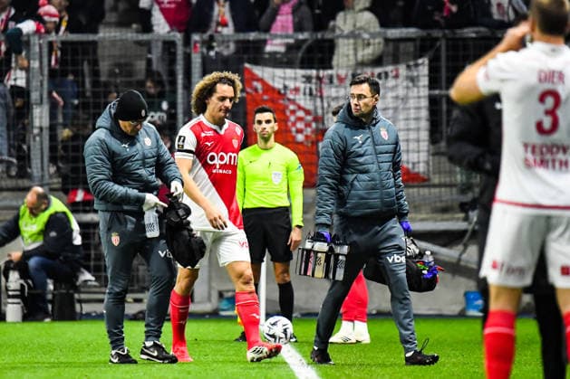 FOOTBALL : AC Le Havre vs AS Monaco - Ligue 1 McDonald s - JournÃ e 19 - 24 01 2026 Sortie sur blessure de Wout Faes (AS Monaco) Le HavreFrance  Copyright: xBaptistexAutissierx