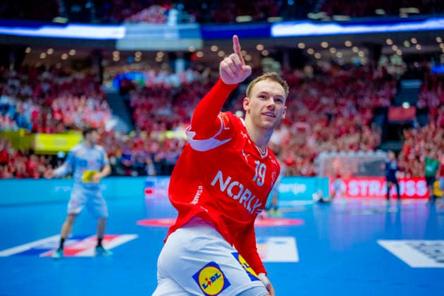 Handball European Championship 2026 Spain Denmark Herning, Denmark 20260124 Denmark s Mathias Gidsel during the European Championship handball match between Spain and Denmark at the Boxen arena in Herning Photo Stian Lysberg Solum NTB Herning Denmark EDITORIAL USE ONLY RESTRICTED USE FOR BETTING COMPANIES  Copyright: xStianxLysbergxSolumx xNTBx