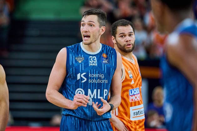 Portrait, Portraet, Freisteller von Ryan Mikesell (MLP Academics Heidelberg, 33), Christopher Ledlum (ratiopharm ulm, 04) GER, ratiopharm ulm vs. MLP Academics Heidelberg, Basketball, 17. Spieltag, EasyCredit Bundesliga, Spielzeit 2025 2026, 24.01.2026 GER, ratiopharm ulm vs. MLP Academics Heidelberg, Basketball, 17. Spieltag, EasyCredit Bundesliga, Spielzeit 2025 2026, 24.01.2026 Neu-Ulm Copyright: xEibner-Pressefoto GeraldxOelze-dexStoppanyx EP_ODS