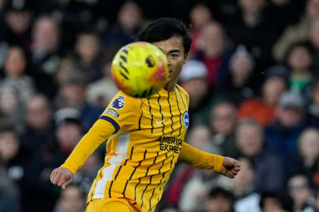 Fulham v Brighton and Hove Albion, Premier League Brighton & Hove Albion manager midfielder Kaoru Mitoma (22) during the Premier League match between Fulham and Brighton and Hove Albion at Craven Cottage, London, UK on 24 January 2026. London Craven Cottage Greater London UK Editorial use only DataCo restrictions apply See www.football-dataco.com , Copyright: xStephenxFlynnx PSI-23616-0158