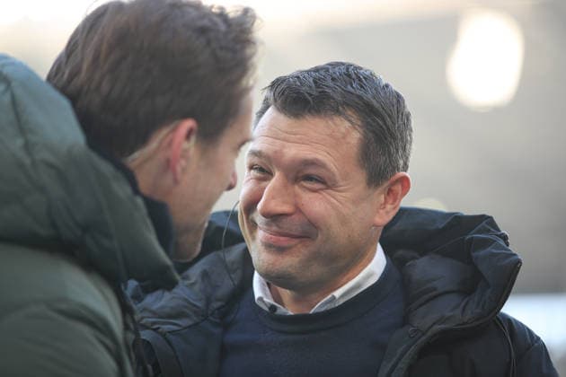 Benjamin Weber (Hertha BSC, Sportdirektor) im TV Interview vor dem Spiel, Karlsruher SC vs. Hertha BSC, 2. Bundesliga, 19. Spieltag, 2025 2026, 24.01.2026, DFL REGULATIONS PROHIBIT ANY USE OF PHOTOGRAPHS AS IMAGE SEQUENCES AND OR QUASI-VIDEO, Karlsruher SC vs. Hertha BSC, 2. Bundesliga, 19. Spieltag, 2025 2026, 24.01.2026 Karlsruhe