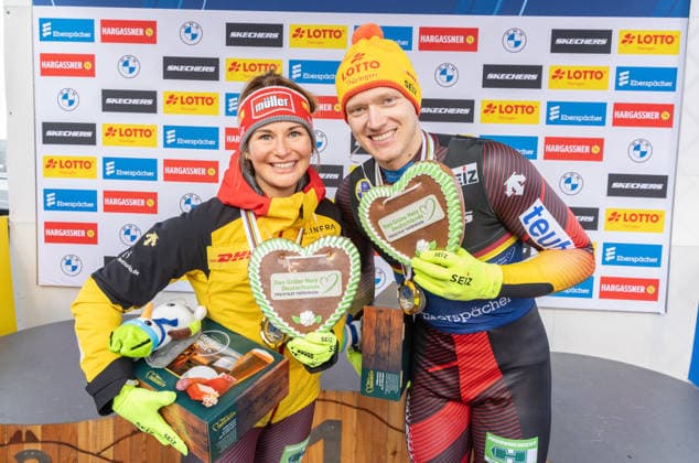 picture: Julia Taubitz (GER), Max Langenhan (GER) 24.01.2026 luge 1. MIXED-Event European Championships, LOTTO Thüringen Ice Arena Oberhof, Germany (GER) Mixed Singles photographer: FIL Michael Kristen *** picture Julia Taubitz GER , Max Langenhan GER 24 01 2026 luge 1 MIXED Event European Championships, LOTTO Thüringen Ice Arena Oberhof, Germany GER Mixed Singles photographer FIL Michael Kristen