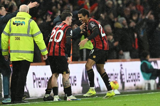 Bournemouth v Liverpool, Premier League Goal 3-2 - Amine Adli (21) of AFC Bournemouth celebrates scoring the winning goal during the Premier League match between Bournemouth and Liverpool at the Vitality Stadium, Bournemouth, UK on 24 January 2026. Bournemouth Vitality Stadium Dorset UK Editorial use only DataCo restrictions apply See www.football-dataco.com , Copyright: xGrahamxHuntx PSI-23639-0103