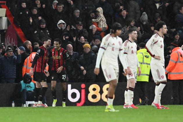 Bournemouth v Liverpool, Premier League Goal 3-2 - Amine Adli (21) of AFC Bournemouth celebrates scoring the winning goal during the Premier League match between Bournemouth and Liverpool at the Vitality Stadium, Bournemouth, UK on 24 January 2026. Bournemouth Vitality Stadium Dorset UK Editorial use only DataCo restrictions apply See www.football-dataco.com , Copyright: xGrahamxHuntx PSI-23639-0106
