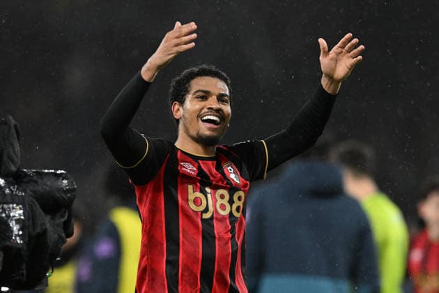 Bournemouth v Liverpool, Premier League Match winning goal scorer Amine Adli (21) of AFC Bournemouth celebrates at fun time during the Premier League match between Bournemouth and Liverpool at the Vitality Stadium, Bournemouth, UK on 24 January 2026. Bournemouth Vitality Stadium Dorset UK Editorial use only DataCo restrictions apply See www.football-dataco.com , Copyright: xGrahamxHuntx PSI-23639-0110