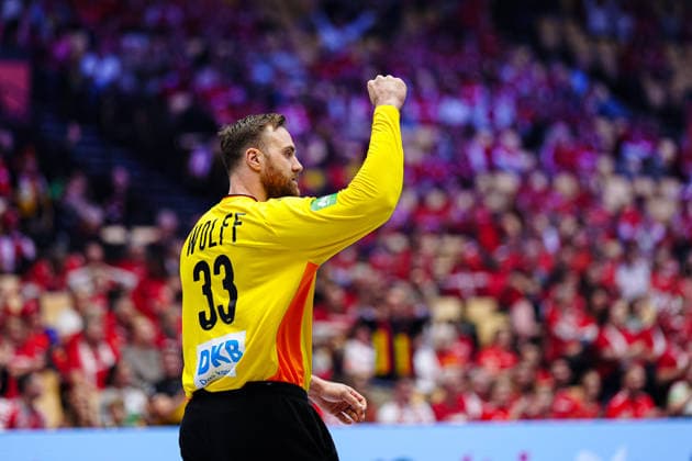 Jubel nach Parade Andreas Wolff (Deutschland, 33) DEN, Deutschland vs. Norwegen, Handball, EHF Europameisterschaft 2026, Hauptrunde, Spieltag 2, 24.01.2026 DEN, Deutschland vs. Norwegen, Handball, EHF Europameisterschaft 2026, Hauptrunde, Spieltag 2, 24.01.2026 Herning Copyright: xEibner-Pressefoto MarcelxvonxFehrnx EP_MFN