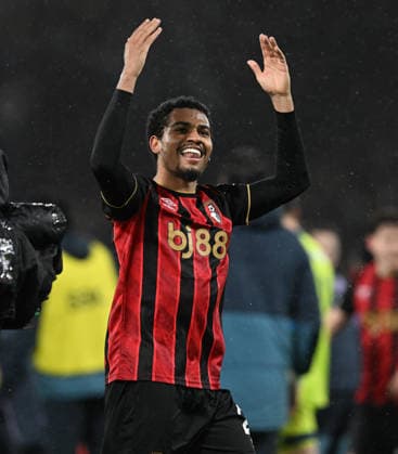 Bournemouth v Liverpool, Premier League Match winning goal scorer Amine Adli (21) of AFC Bournemouth celebrates at fun time during the Premier League match between Bournemouth and Liverpool at the Vitality Stadium, Bournemouth, UK on 24 January 2026. Bournemouth Vitality Stadium Dorset UK Editorial use only DataCo restrictions apply See www.football-dataco.com , Copyright: xGrahamxHuntx PSI-23639-0112