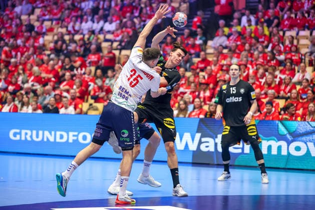 24.01.2026, Handball, Men s EHF EURO 2026, Deutschland - Norwegen, Jyske Bank Boxen in Herning, Dänemark, Main Round: xxxxxxxxxxxxx Dänemark