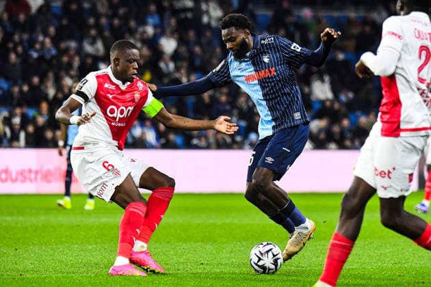 FOOTBALL : AC Le Havre vs AS Monaco - Ligue 1 McDonald s - JournÃ e 19 - 24 01 2026 Issa SoumarÃ (AC Le Havre) Denis Zakaria (AS Monaco) Le HavreFrance  Copyright: xBaptistexAutissierx