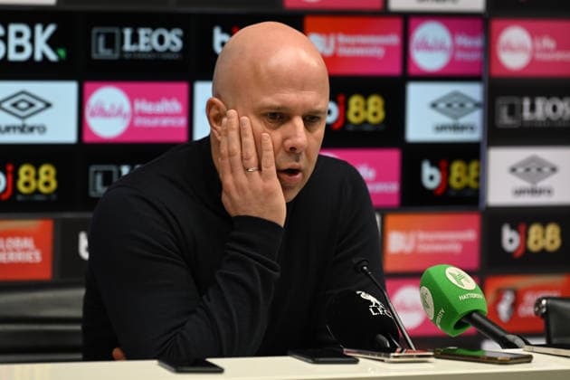Bournemouth v Liverpool, Premier League Liverpool manager Arne Slot talking during the post match press conference, PK, Pressekonferenz the Premier League match between Bournemouth and Liverpool at the Vitality Stadium, Bournemouth, UK on 24 January 2026. Bournemouth Vitality Stadium Dorset UK Editorial use only DataCo restrictions apply See www.football-dataco.com , Copyright: xGrahamxHuntx PSI-23639-0130