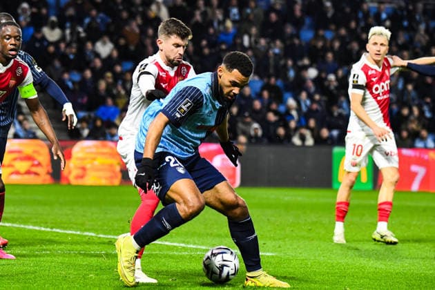 FOOTBALL : AC Le Havre vs AS Monaco - Ligue 1 McDonald s - JournÃ e 19 - 24 01 2026 Noam Obougou (AC Le Havre) Caio Henrique (AS Monaco) Le HavreFrance  Copyright: xBaptistexAutissierx