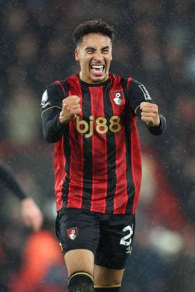 Bournemouth v Liverpool 24 January 2026, Bournemouth - Premier League Football - AFC Bournemouth v Liverpool - James Hill of Bournemouth celebrates their victory - Photo: Charlotte Wilson Offside. Bournemouth UK Copyright: xCharlottexWilsonx xOffsidexOffside