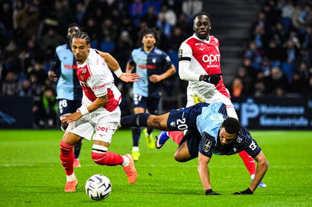 FOOTBALL : AC Le Havre vs AS Monaco - Ligue 1 McDonald s - JournÃ e 19 - 24 01 2026 Thilo Kehrer (AS Monaco) Noam Obougou (AC Le Havre) Le HavreFrance  Copyright: xBaptistexAutissierx