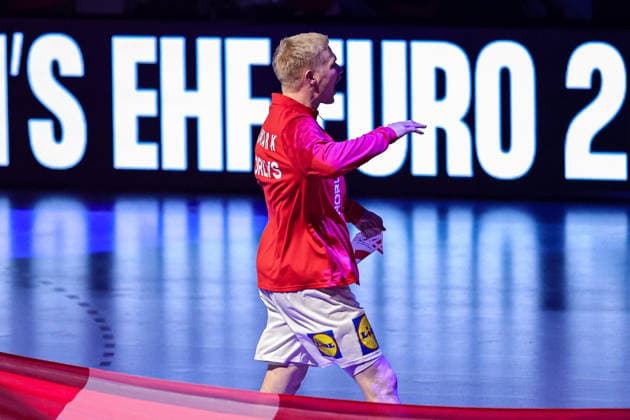 15Saugstrup, Magnus in action Match between SPAIN VS DENMARK valid for Men s EHF EURO 2026 at Jyske Bank Boxen in Herning on 24 January 2026. Herning Jyske Bank Boxen Herning Denmark Copyright: xIMAGOx xPRIMExSPORTSxIMAGESx xANGELOxMOREIRAx