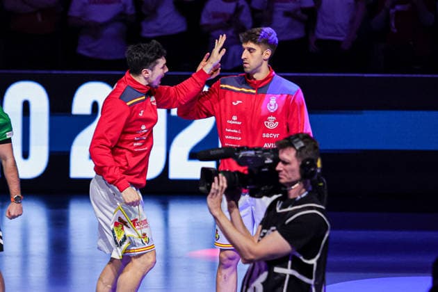 SPAIN in action Match between SPAIN VS DENMARK valid for Men s EHF EURO 2026 at Jyske Bank Boxen in Herning on 24 January 2026. Herning Jyske Bank Boxen Herning Denmark Copyright: xIMAGOx xPRIMExSPORTSxIMAGESx xANGELOxMOREIRAx